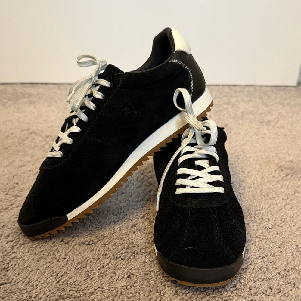 Steve Madden Mirage Black Suede Sneaker Lace Up Casual Street Style Women’s 7.5